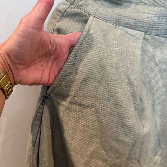 Free People Cool Harbor Wide Leg Pants Medium light Olive - Picture 4 of 9